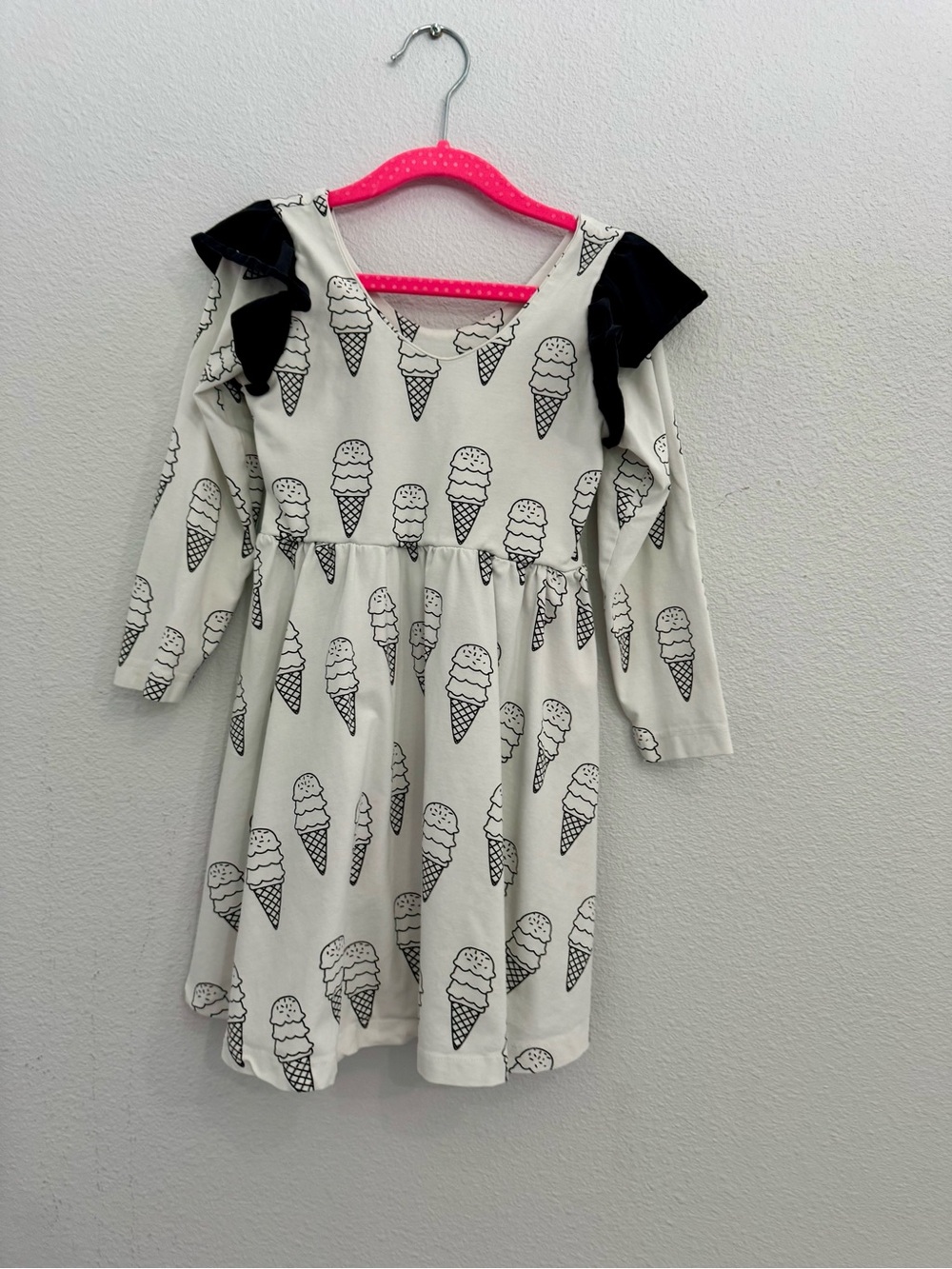 Long sleeve dress - Ice cream - organic cotton - Size 5 - Picture 2 of 4